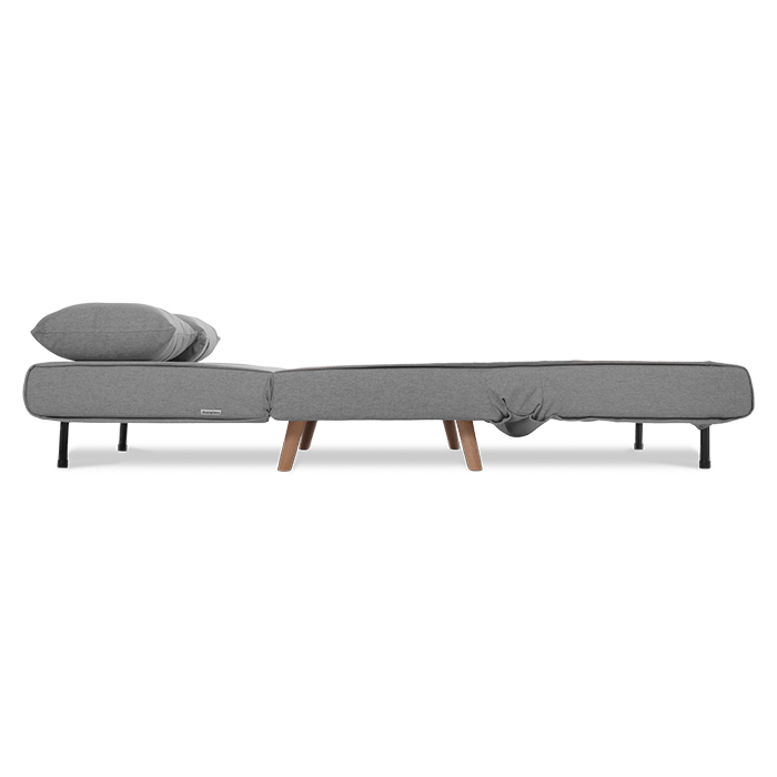 Futon Tela Gris Claro Satek | Sofá Cama y Futones | salas